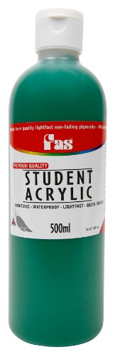 Acrylic Paint - Fas Student Acrylic 500ml Green Deep