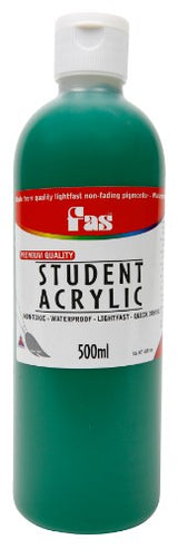 Acrylic Paint - Fas Student Acrylic 500ml Green Deep