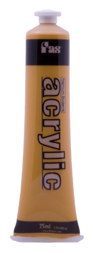 75ml tube of vibrant Yellow Oxide acrylic paint, ideal for artists seeking smooth application and quick-drying versatility.