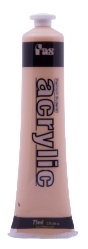 75ml tube of Fas Student Acrylic Paint in Flesh Tint, ideal for lifelike portraits and natural skin tones.