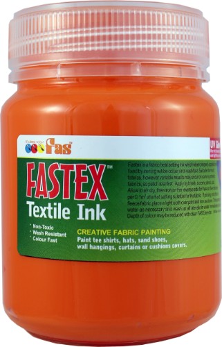 Heat Set Ink - Fas Textile Ink 250ml Orange