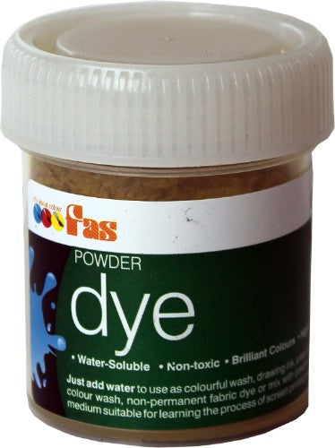 FAS Watersoluble Dye - 30gm Ultra for vibrant fabric and paper art, safe for all ages and easy to use with water.