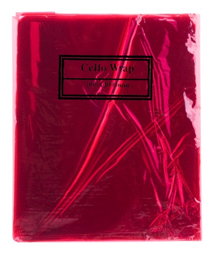 Vibrant pink cellophane sheet, 90x100cm, perfect for gift wrapping, floral arrangements, and DIY crafting projects.