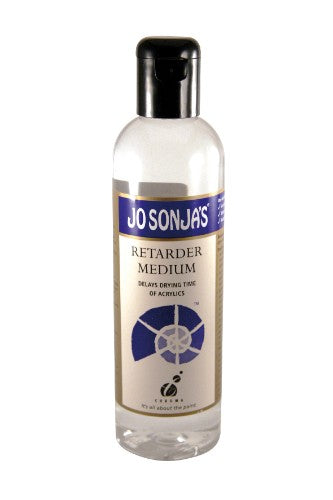 Jo Sonja's 250ml Retarder Medium, an acrylic paint additive for extended drying time and enhanced blending techniques.