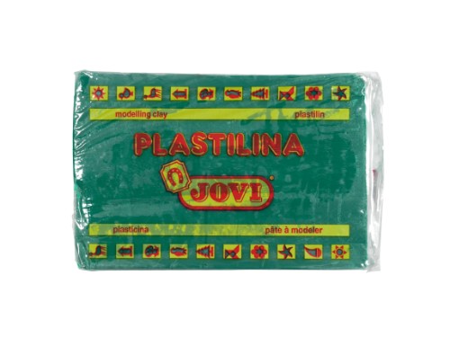 Dark green Jovi Plastalina 350gm, a non-toxic, malleable molding paste for creative play and artistic projects.