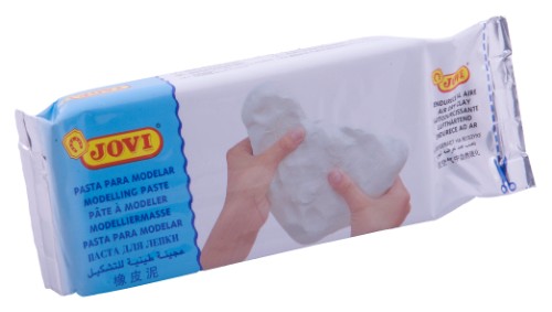 Jovi Air Hardening Clay 500g in White, versatile modeling clay perfect for easy, mess-free crafting and sculpting projects.