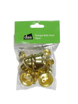 Craft - Triangle Bells Gold 15pcs