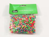 Vibrant 6x4mm plastic beads in assorted colors, perfect for DIY jewelry and craft projects.