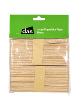 Craft - Large Popsticks Plain 80pc