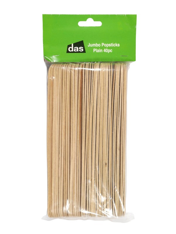 Craft - Jumbo Popsticks Plain 40pc
