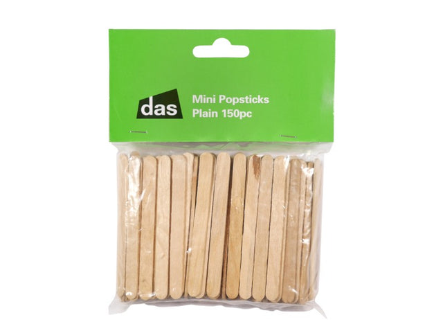 150 eco-friendly mini popsticks for creative DIY projects, perfect for kids' crafts and classroom activities.