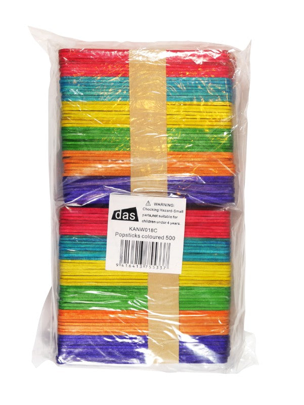 Craft - Popsticks Coloured 500pc