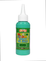 Kohinoor Glass Colour 60ml in vibrant Green, ideal for painting on glass and smooth surfaces, safe for ages 3 and up.