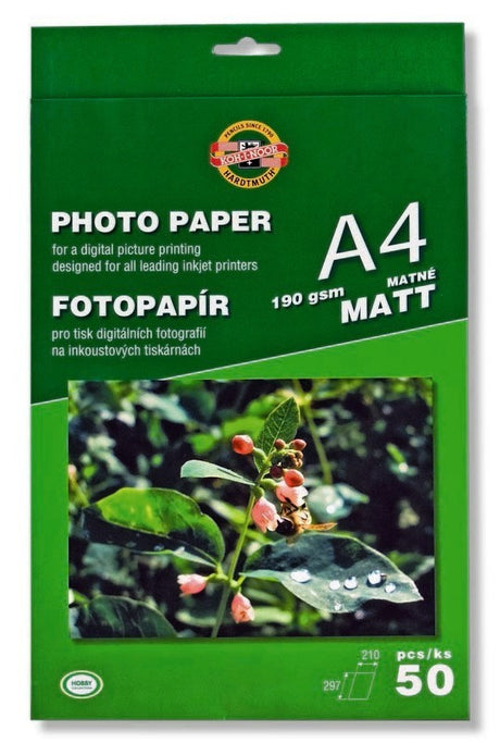 Koh-I-Noor Photopaper Matt 190/50 offers high-resolution, glare-free matte prints with vibrant colors and clarity for photographers.