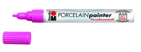 Rose Pink porcelain paint in a 1-2mm size, ideal for vibrant ceramic art and decorative projects.