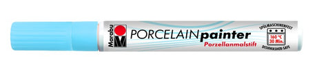Sky Blue Porcelain Paint for ceramics and crafts, featuring 1-2mm tips for precision and vibrant finishes.