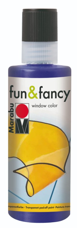 Vibrant 80ml violet glass paint for crafting on glass, porcelain, and tiles; easy peel-off, long-lasting color.