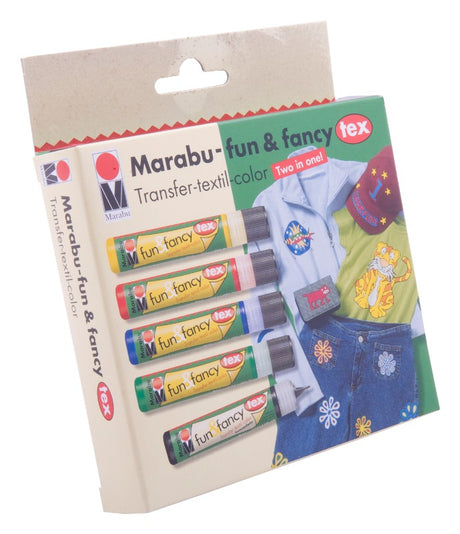 Vibrant Fun & Fancy Tex 5 Colour Assortment for easy machine dyeing on natural fabrics, perfect for creative projects.