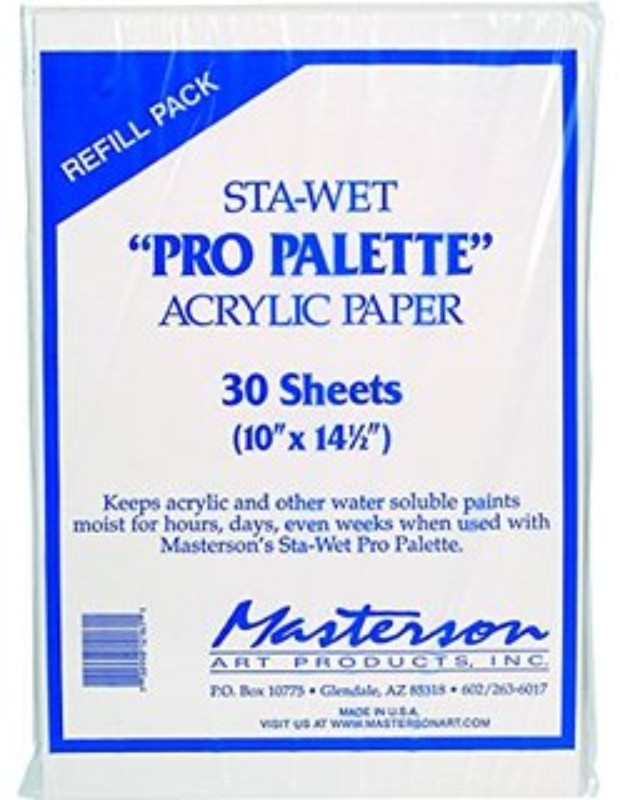 Masterson Stawet Super Pro Palette Refil for keeping acrylic and watercolor paints moist and workable.