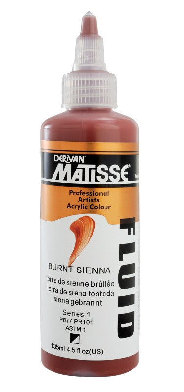 Acrylic Paint - Matisse Fluid 135ml Burnt Sienna