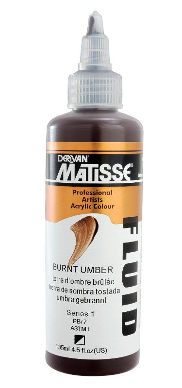 Acrylic Paint - Matisse Fluid 135ml Burnt Umber