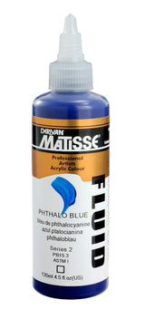 Acrylic Paint - Matisse Fluid 135ml Phthalo Blue