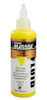 Acrylic Paint - Matisse Fluid 135ml Yellow Mid Azo