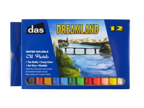 Artist Oil Pastels -Das Dreamland Water Soluble 12s