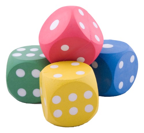 Craft - Rubber Dice 53mm Asstd