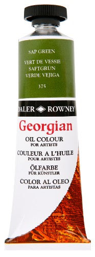 Rown Georg Oils 38ml Sap Green: premium oil paint with rich pigment for landscapes and botanical art.