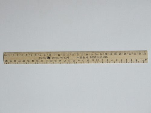 R12c 12" Wooden Ruler