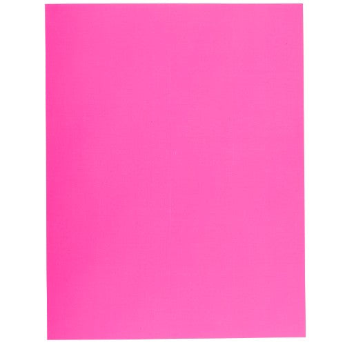 Pack of 10 vibrant pink fluorescent showcards, ideal for crafts, decorations, and eye-catching displays.