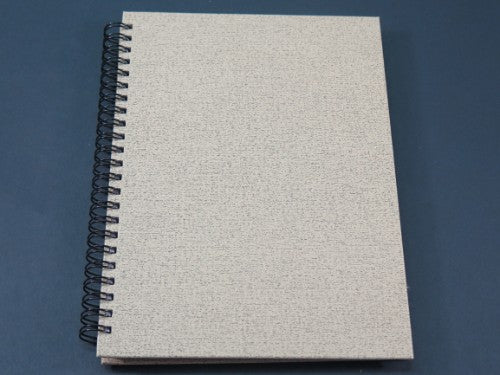 Hardcover A5 notebook with double spiral binding, 70gsm paper, ideal for note-taking, journaling, and sketching.