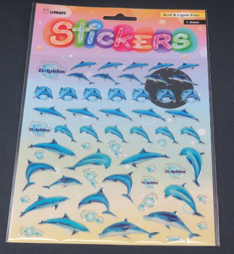 Vibrant dolphin sticker showcasing marine beauty, ideal for ocean lovers and accessory decoration.