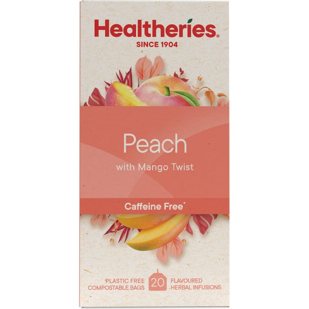Healtheries Fruit Tea Peach & Mango Bags 20pack