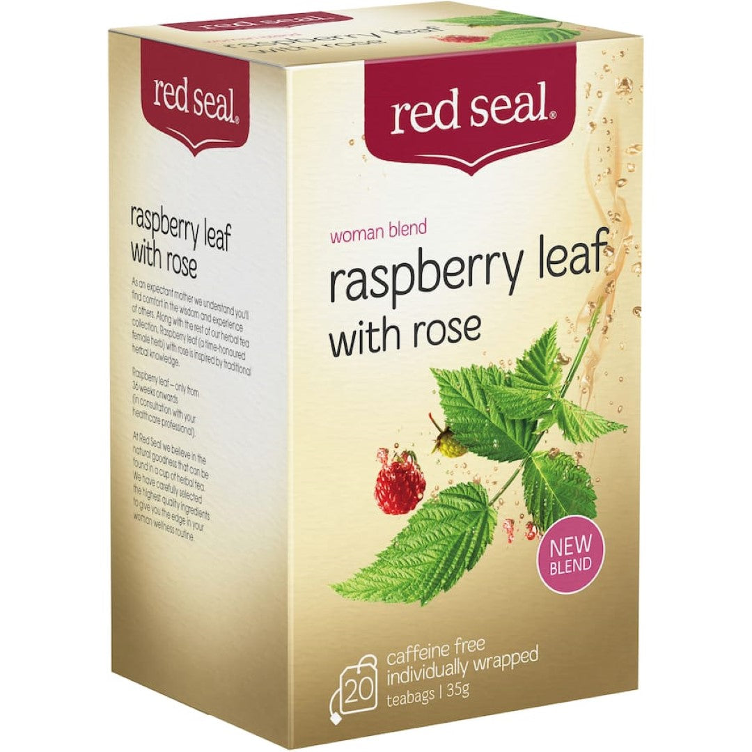 Red Seal Herbal Tea Raspberry Leaf With Rose