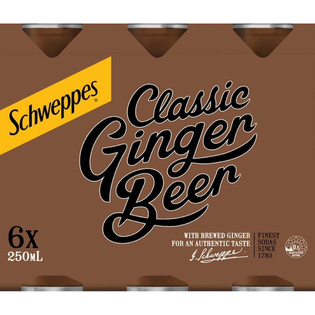 Schweppes Ginger Beer  Can 6x250mL