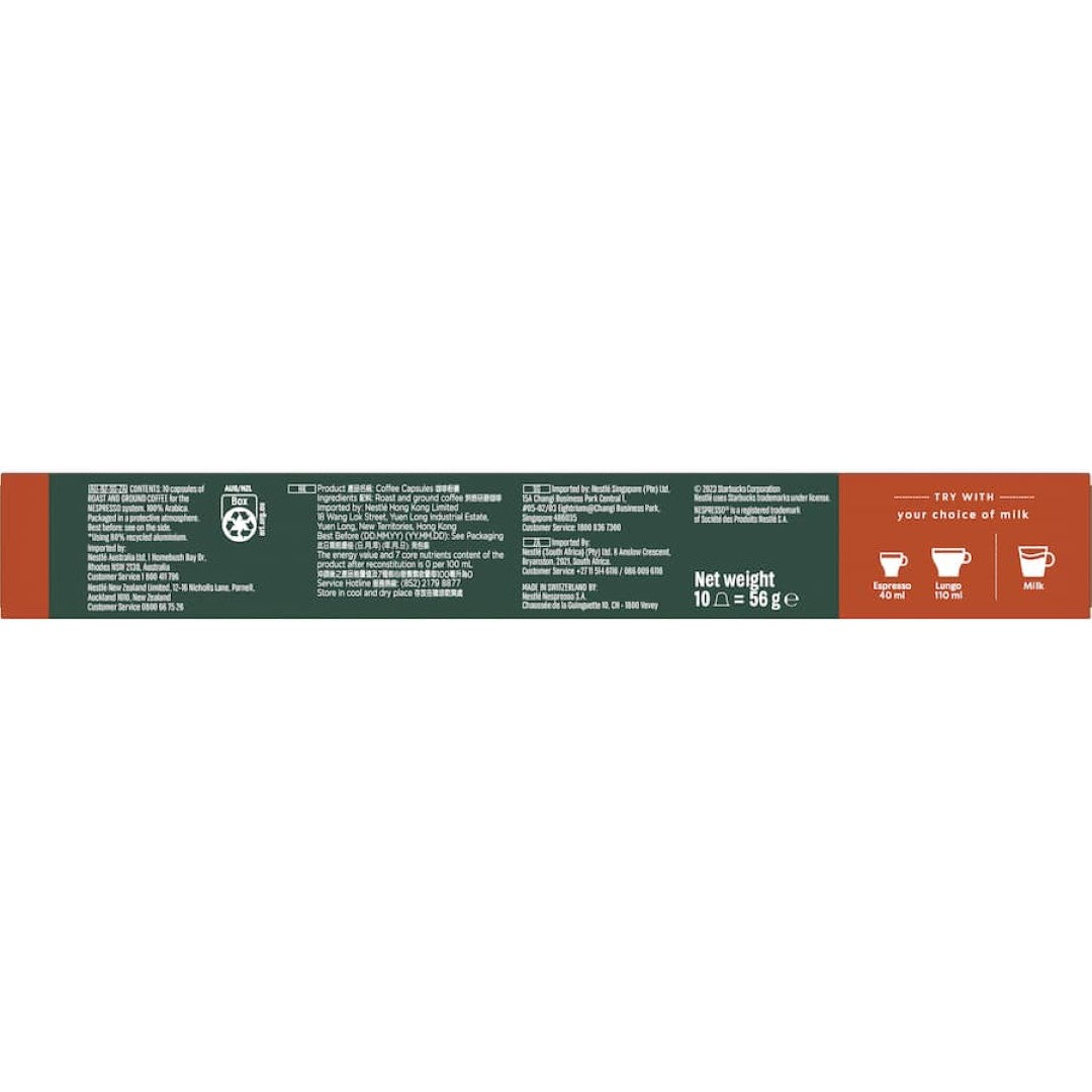 Starbucks By Nespresso Coffee Pods Breakfast Blend 10 pack 56g