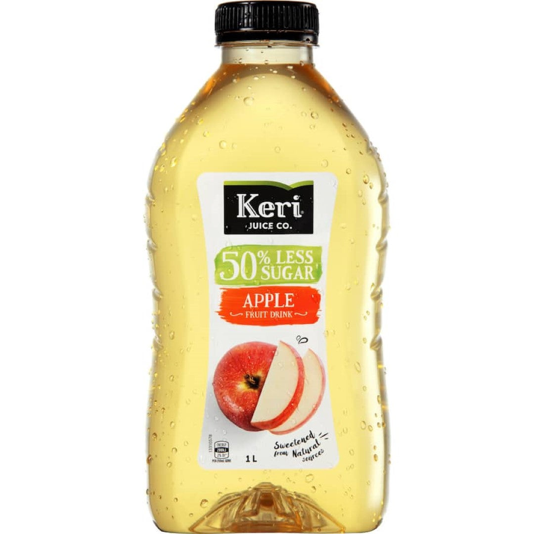 Keri Fruit Drink Apple 50% Less Sugar 1L
