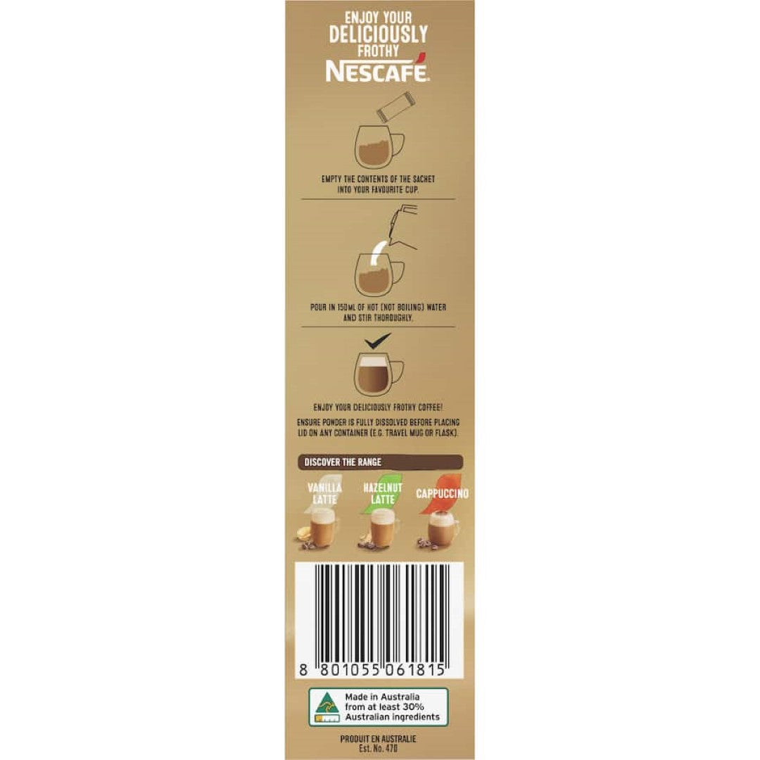 Nescafe Cafe Menu Coffee Sachets Caramel Latte 10pack