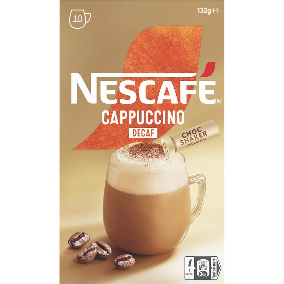 Nescafé Coffee Sachets Cappuccino Decaf 10pack 132g