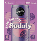 Remedy Sodaly Passionfruit 250ml cans 4pack