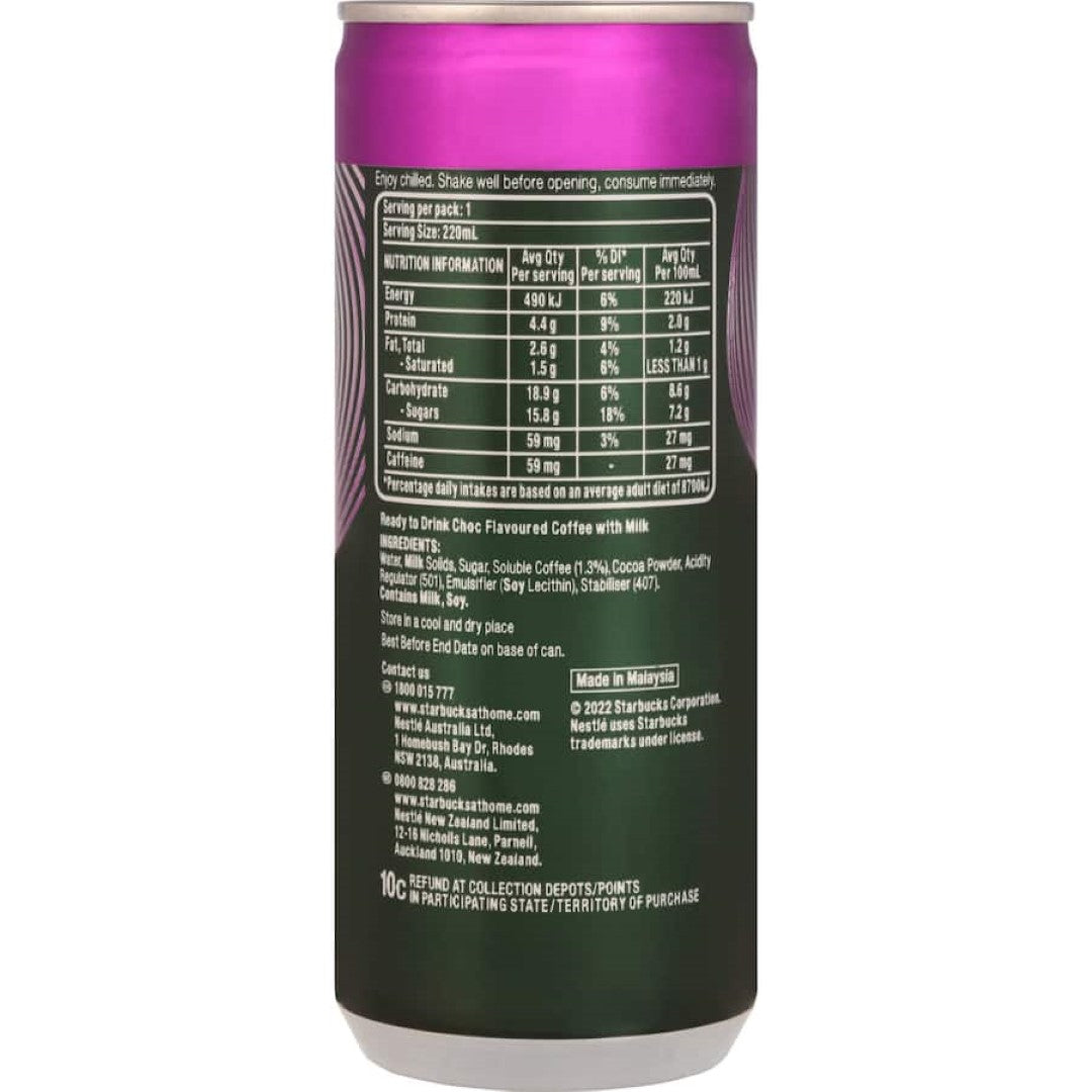 Starbucks Iced Coffee Double Shot Espresso Mocha Can 220mL