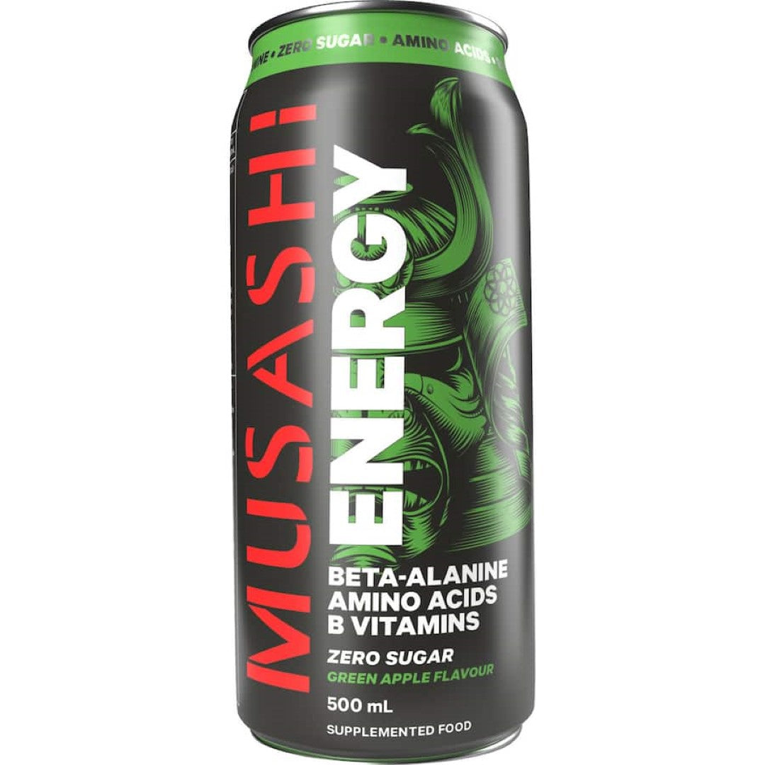 Musashi Energy Drink Green Apple Can 500mL