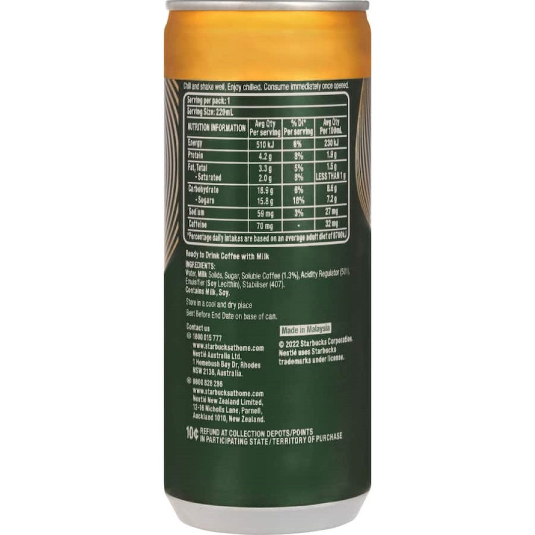 Starbucks Iced Coffee Double Shot Espresso Latté Can 220mL
