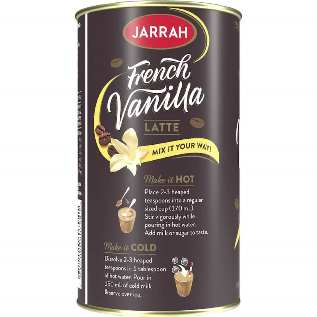 Jarrah Coffee Mix French Vanilla Pottle 250g