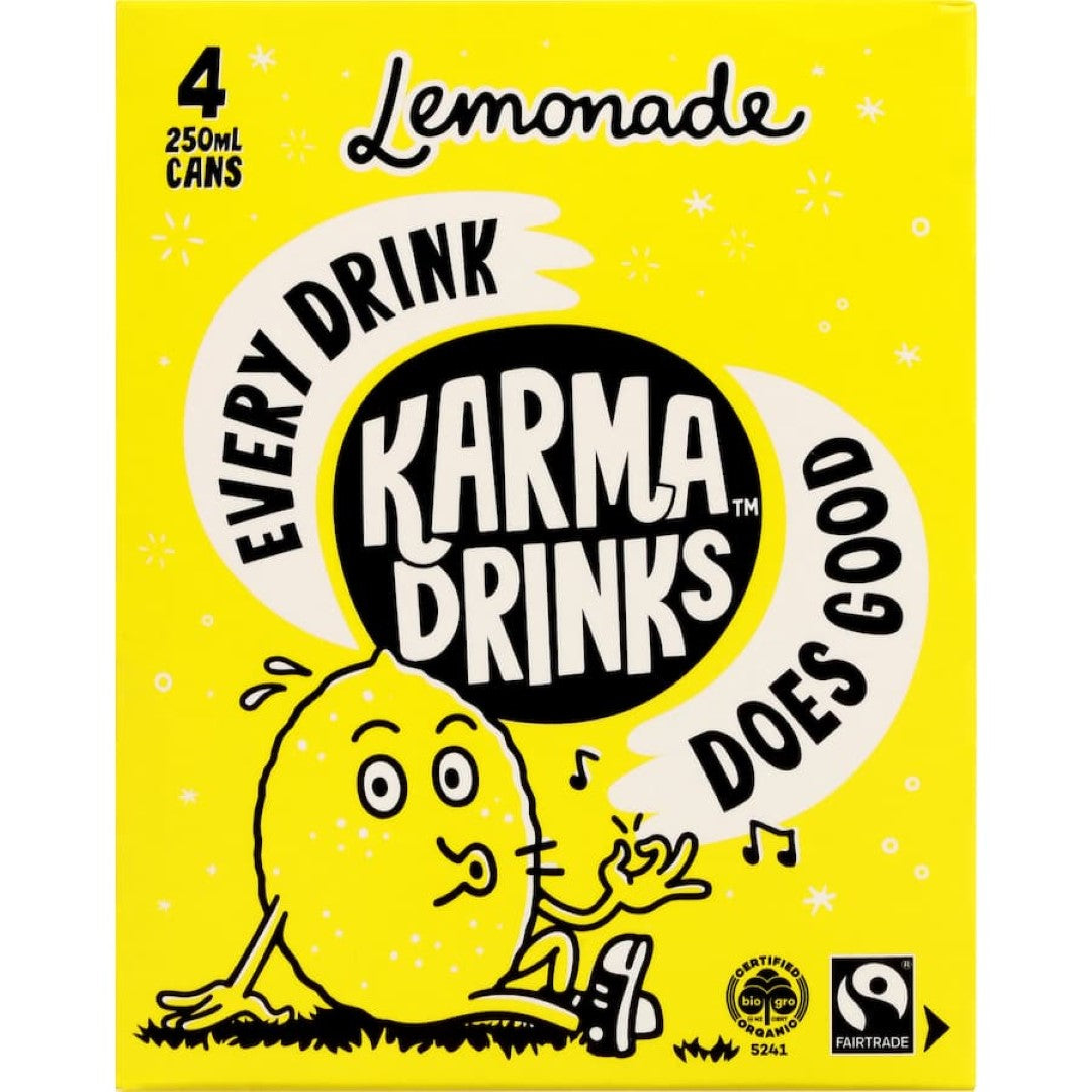 Karma Drinks Lemonade Lemmy Organic 250ml cans 4pack