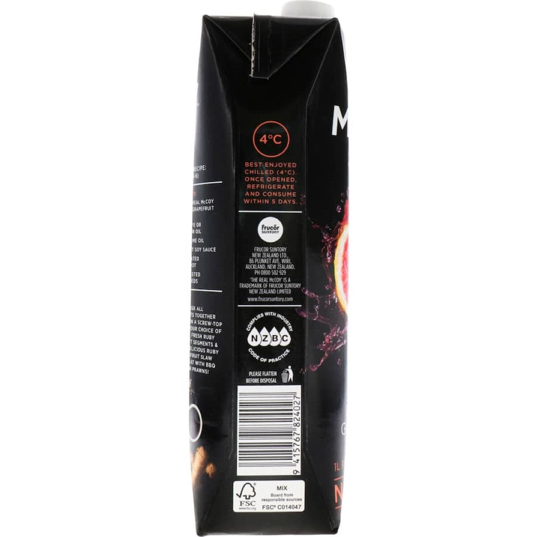 Mccoy Fruit Drink Ruby Red Grapefruit 1L