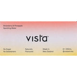 Vista Sparkling Water Strawberry & Pineapple 330ml cans 8pack