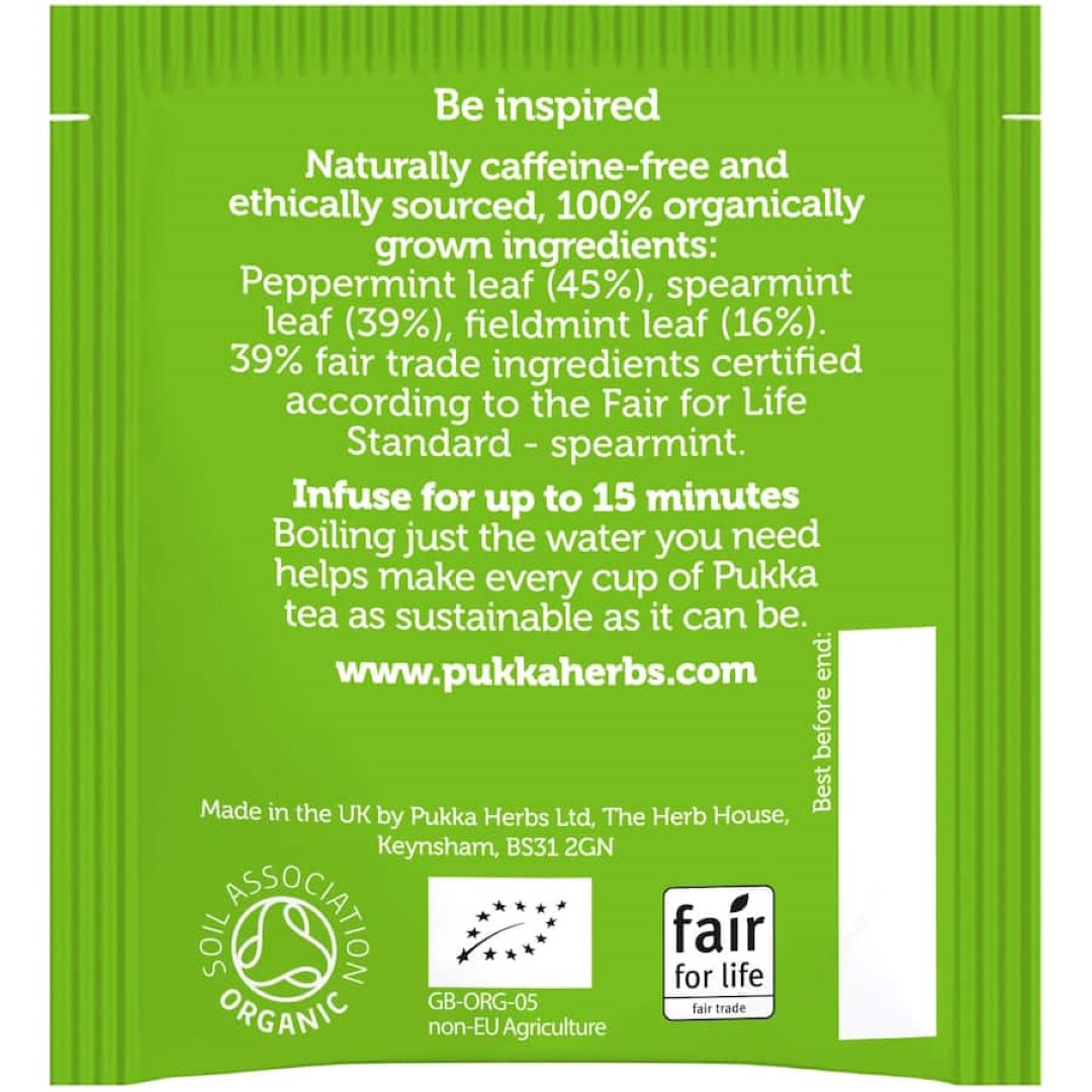 Pukka Herbal Tea Three Mint 32g